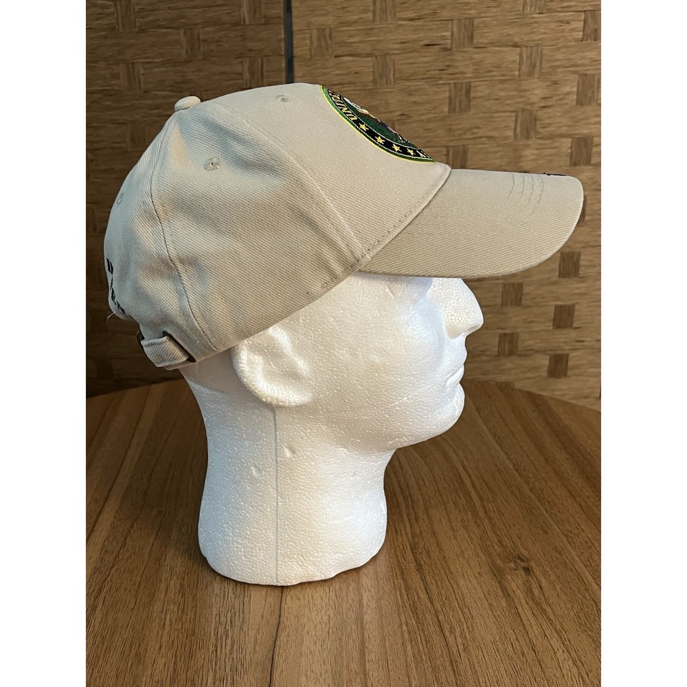 Eagle Emblems‎ US Army Khaki Cotton Adjustable Cap Hat Army Emblem Slogan - Picture 4 of 6